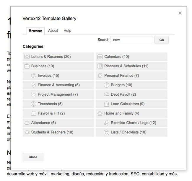 Template Gallery