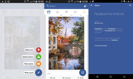 Facebook da los primeros pasos hacia Material Design en su aplicación para Android