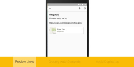 Google Keep para Android: previsualización de enlaces, detección de duplicados y autocompletado