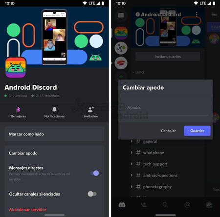 Discord Cambiar Apodo