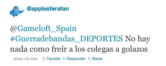tweet deportes gameloft