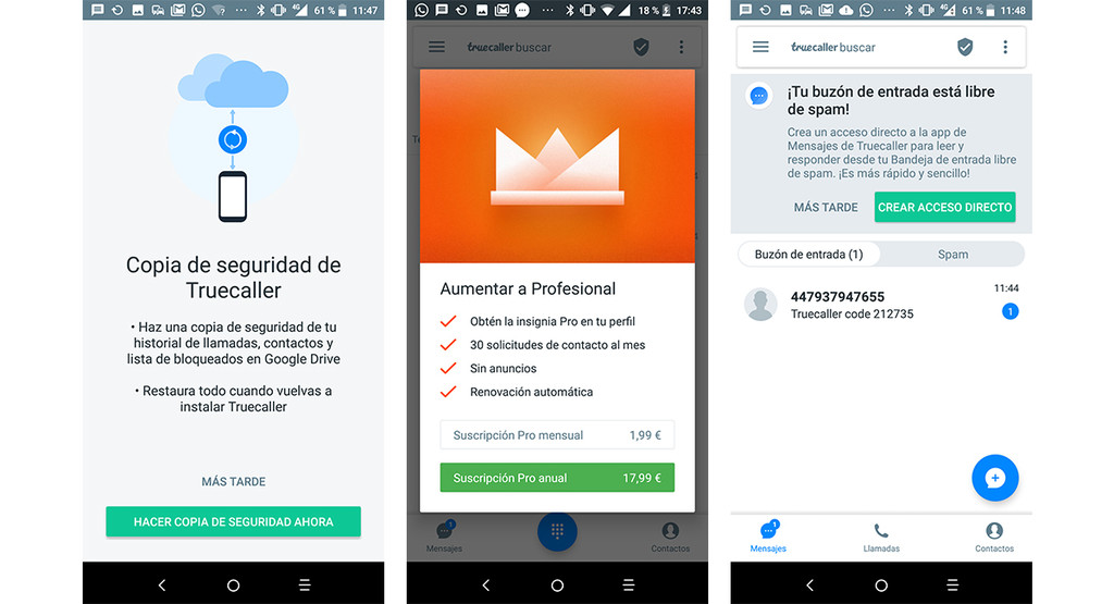 Extras en True Caller