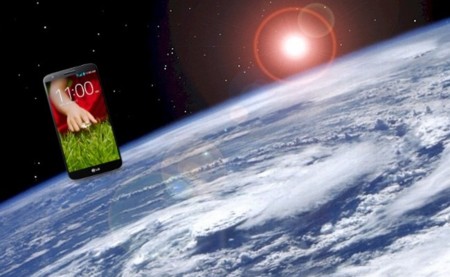 Demo de grabación de vídeo con LG G2 subiendo a la estratosfera