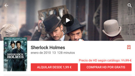 Google Play regala la película Sherlock Holmes