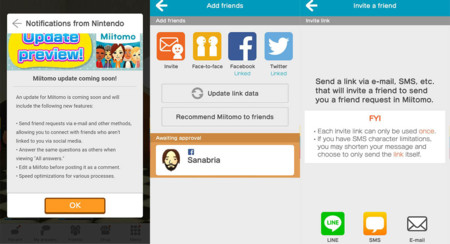 Ya puedes añadir amigos en Miitomo por mail, LINE y SMS