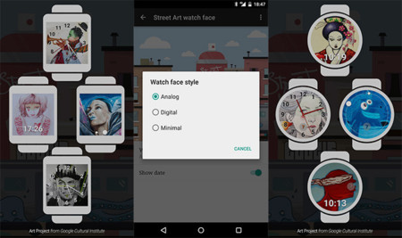 Google lanza Street Art, una colección de pantallas de reloj con arte urbano para tu Android Wear