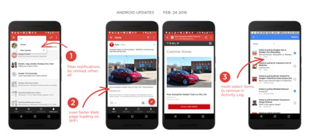Google+ para Android añade la precarga de páginas web por WiFi, filtros en las notificaciones y más