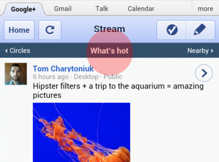 Novedades en la versión web para móviles de Google+