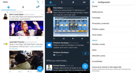 Twitter está probando un tema oscuro en su alpha