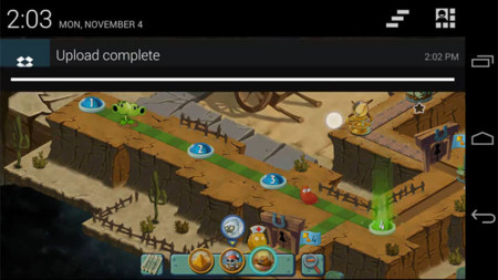 Android 4.4 permite acceder siempre a las notificaciones en las aplicaciones a pantalla completa
