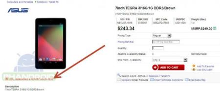 Nexus 7 de 16GB marcado como 'end of life', sería reemplazado por el modelo de 32GB