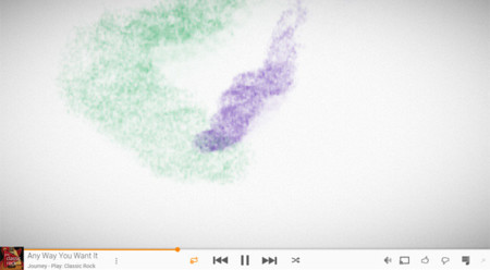 La versión web de Google Play Music añade un visualizador de partículas