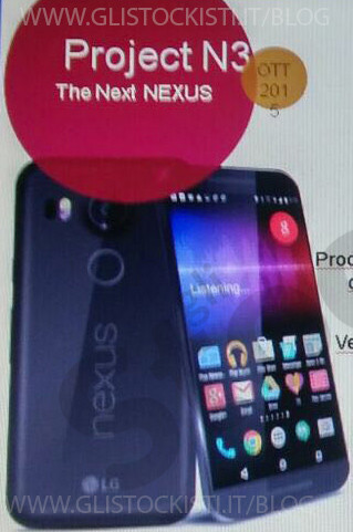 Nexus 5 2015, aparece una imagen de prensa que muestra su frontal y otras especificaciones