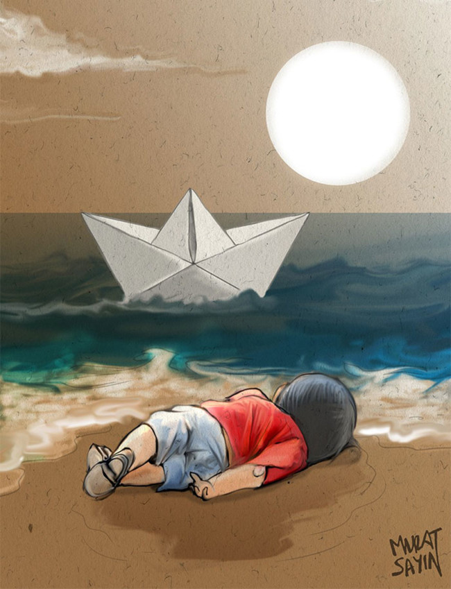 Syrian Boy Drowned Mediterranean Tragedy Artists Respond Aylan Kurdi 4 700