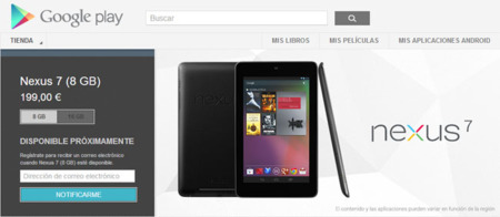 Google Play se queda sin stock del Nexus 7 8GB en todo el mundo ¿descatalogado? ¿32GB en camino?