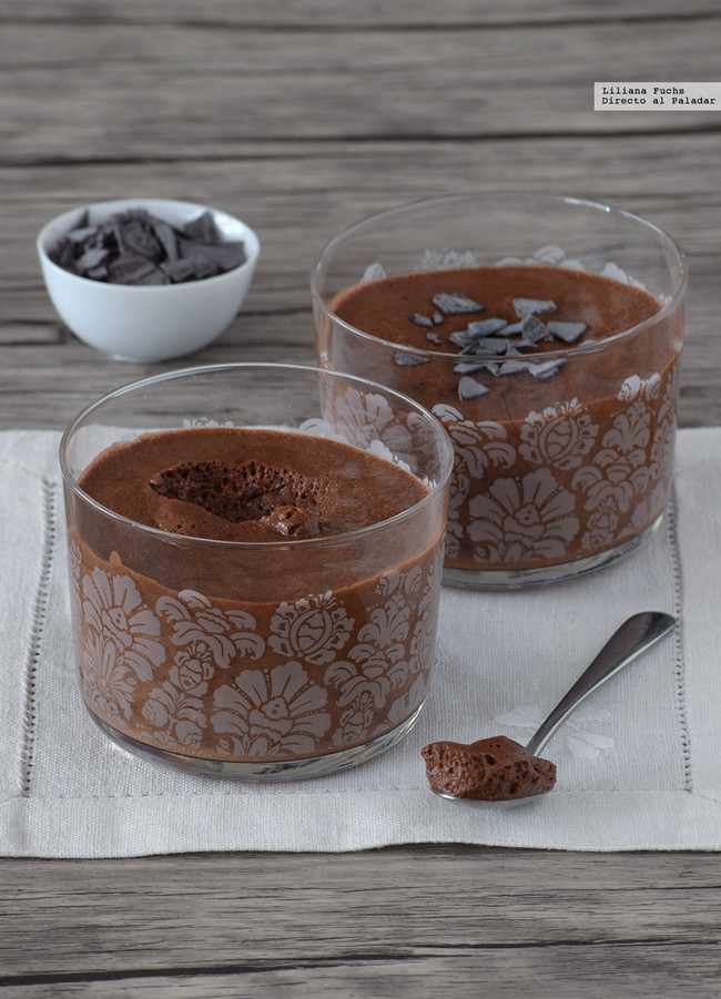Mousse de chocolate sin huevo