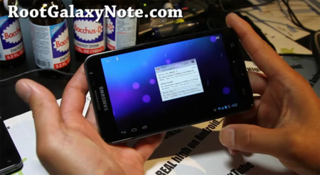 La interfaz tablet de Ice Cream Sandwich portada al Galaxy Note en vídeo