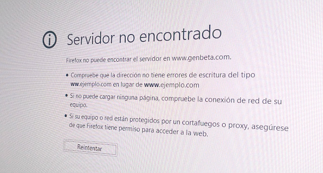 Servidor No Encontrado