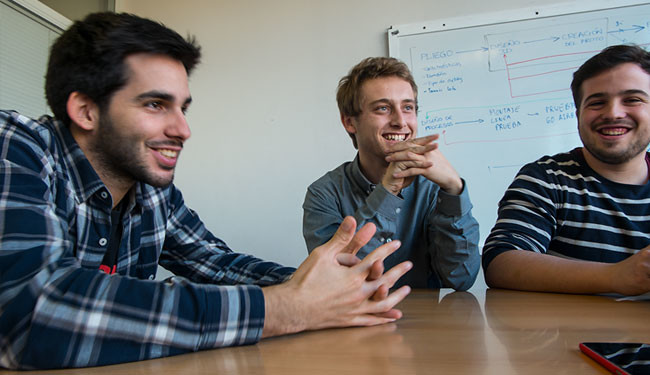 David, Juan y Ángel, del Hyperloop UPV Team