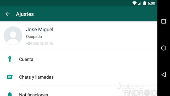 Whatsapp Ajustes