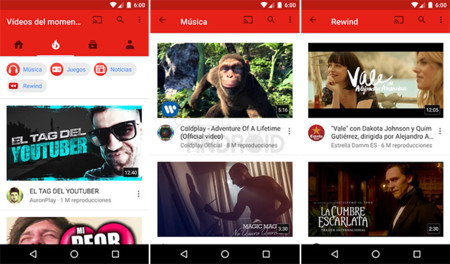 Con YouTube para Android ya puedes ver los vídeos del momento