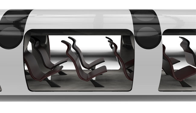 Render del diseño del Hyperloop UPV Team