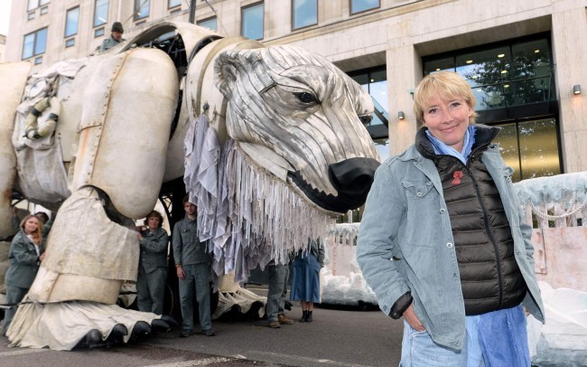 Emma Thompson apoyando una protesta de Greenpeace