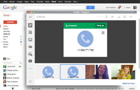 Google comienza a añadir las llamadas VoIP en Hangouts, de momento en la web