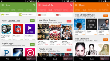 Google Play Store 5.0, primeras imágenes de su próximo rediseño
