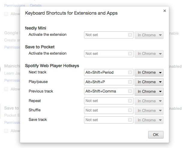 Spotify Web Player Hotkeys