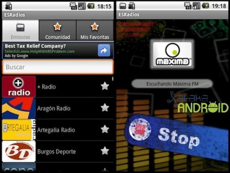 ESRadios, escucha radios españolas a través de Internet