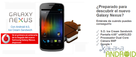 Vodafone España ya prepara la llegada del Samsung Galaxy Nexus