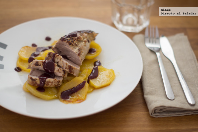 Solomillo con salsa de vino, mostaza y miel - 1