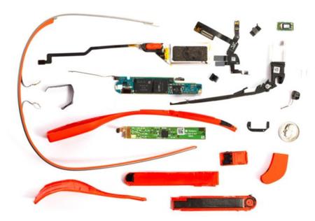 Despiece de Google Glass, sencillo hardware en diminuto diseño