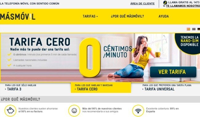 MÁSMÓVIL y su web