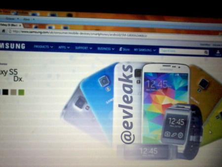 Samsung Galaxy S5 Dx, la hipotética versión "mini" del Galaxy S5 se deja ver en la web de Samsung UK