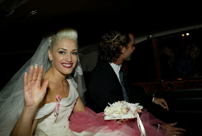 Gwen Stefani Gavin Rossdale 2002 Boda Vestido Novia
