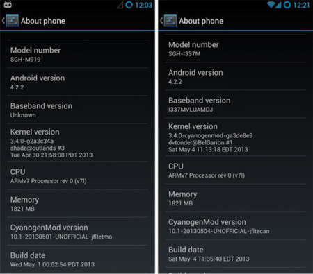 CyanogenMod 10.1 llega al Samsung Galaxy S4