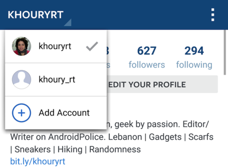 Instagram añade de forma silenciosa (y selecta) soporte multicuenta a su aplicación Android
