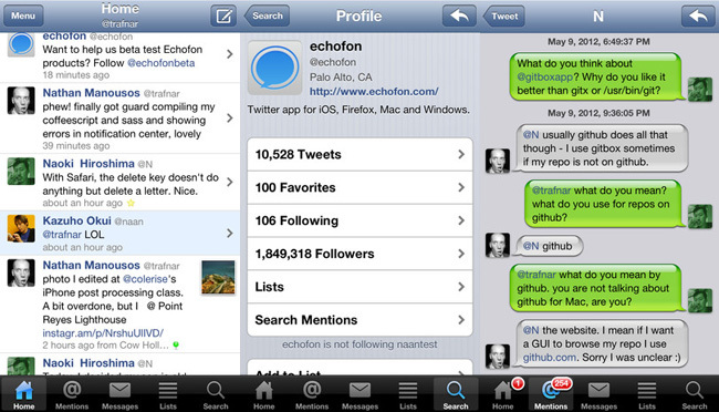 Cliente twitter - echofon