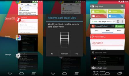 Paranoid Android 4.5 Beta 1 ve la luz con trazas de Android L