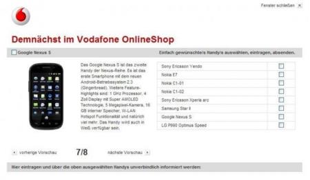 Nexus S próximamente en Vodafone Alemania
