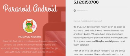 Paranoid Android 5.1 ya está entre nosotros, aunque le ha costado por falta de personal