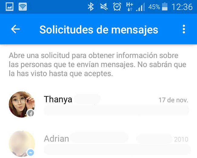 Mensajes Filtrados