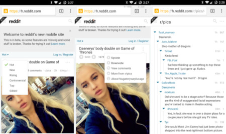 Reddit experimenta con una nueva versión móvil de su web, ¿se acerca un cliente oficial?