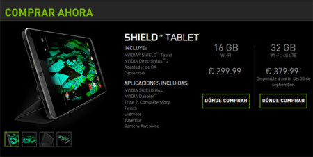 Nvidia Shield Tablet, ya en preventa el modelo de 32 GB y LTE