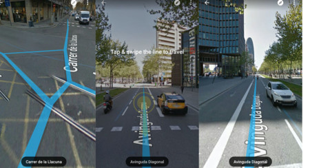 Google Street View cambia el modo de navegación: adiós flechitas, hola linea azul
