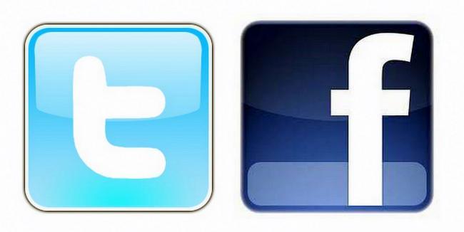 Twitter y Facebook