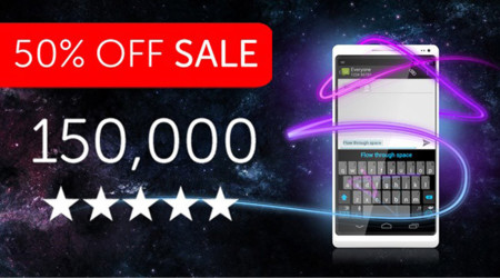 SwiftKey en oferta al 50% celebrando sus 150.000 valoraciones con 5 estrellas