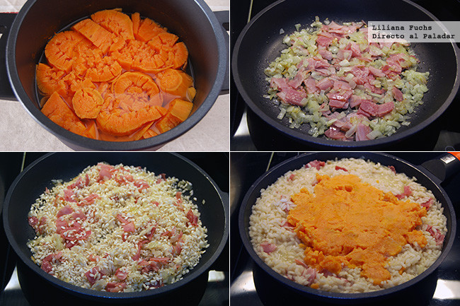 Risotto de Boniato. Pasos
